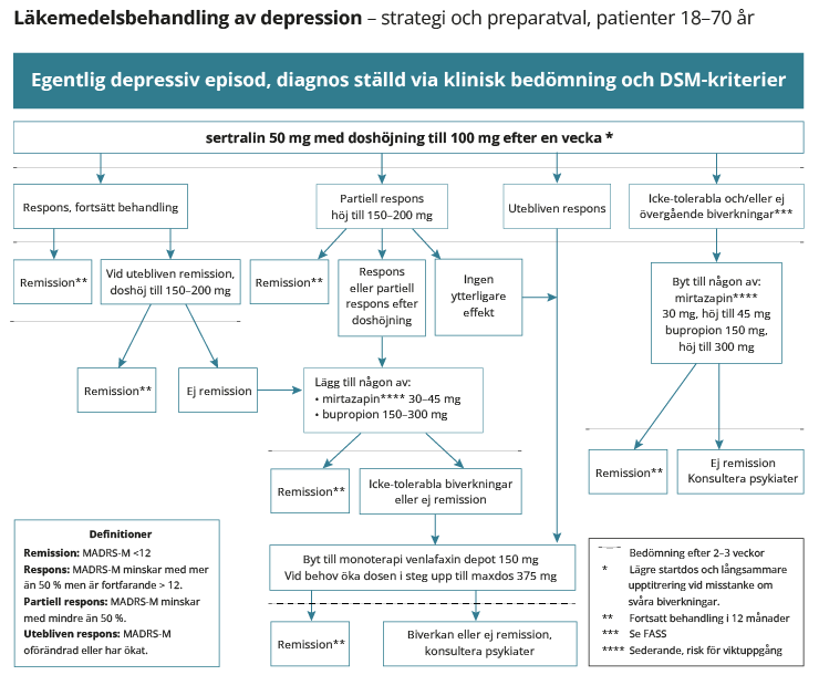 Läkemedelsbehandling av depression